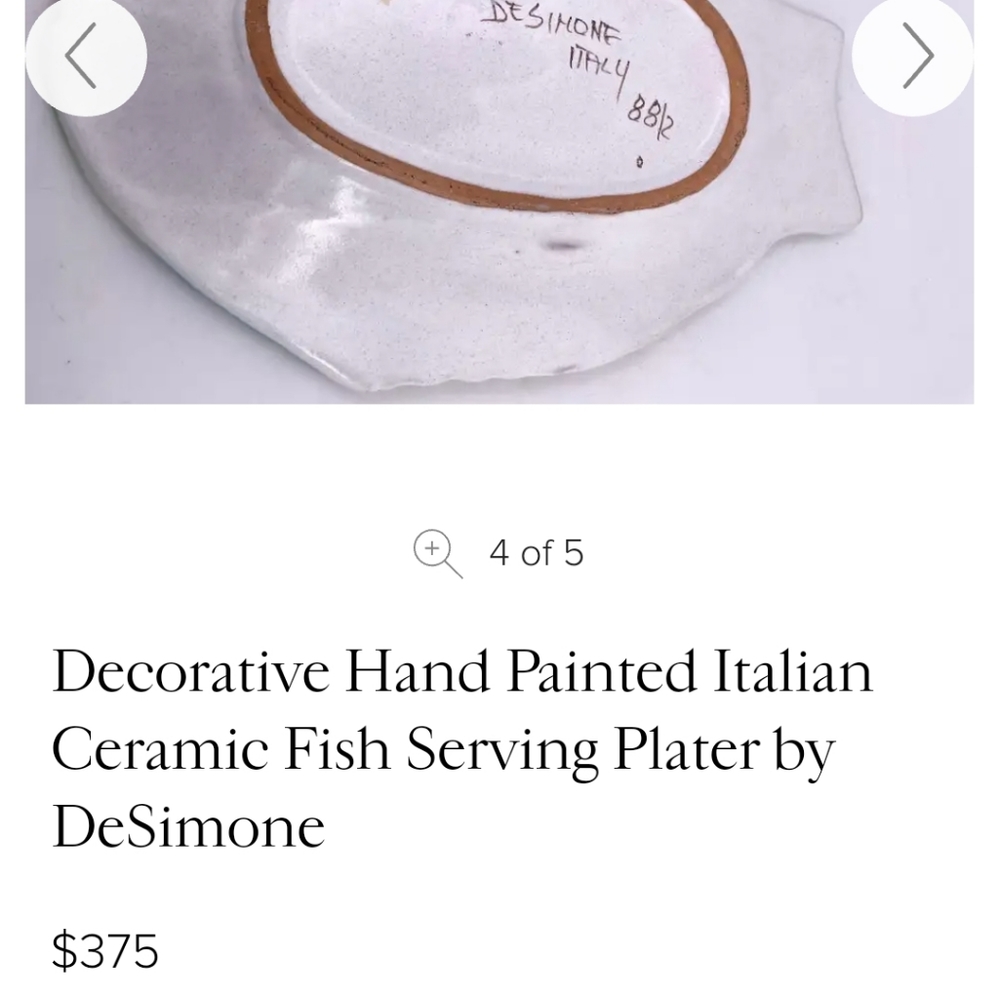 DeSimone ceramic Fish Plater - Picture 6 of 9
